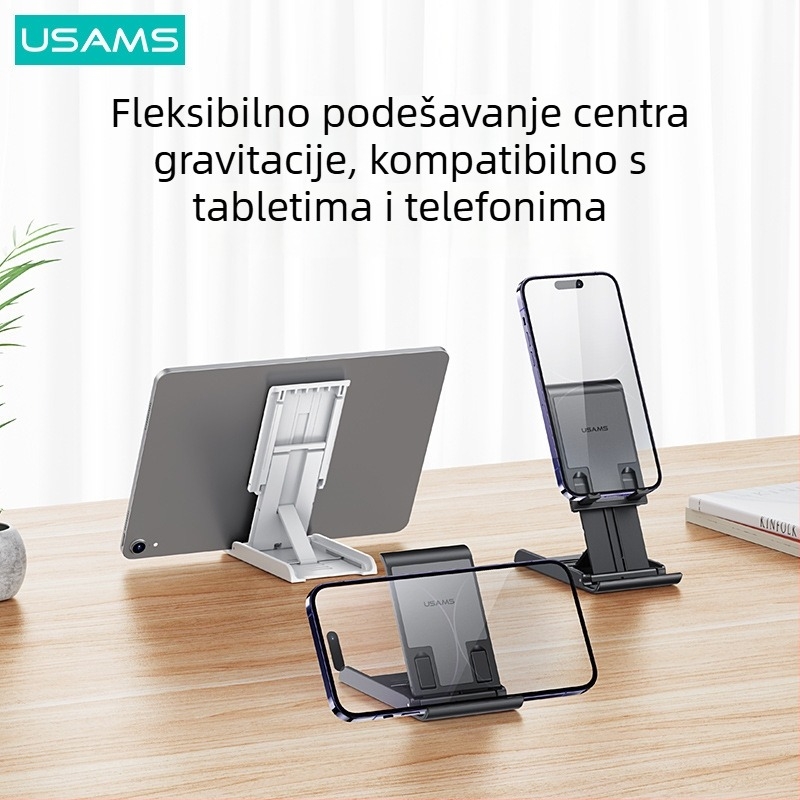 Stolni držač za telefon i tablet, teleskopski i sklopivi, ABS + legura, opća namjena, za live streaming