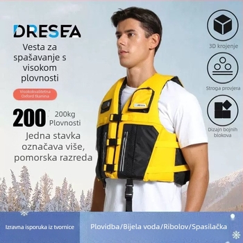 Odrasli vanjski višefunkcionalni spasilački prsluk za ribolov i plovidbu