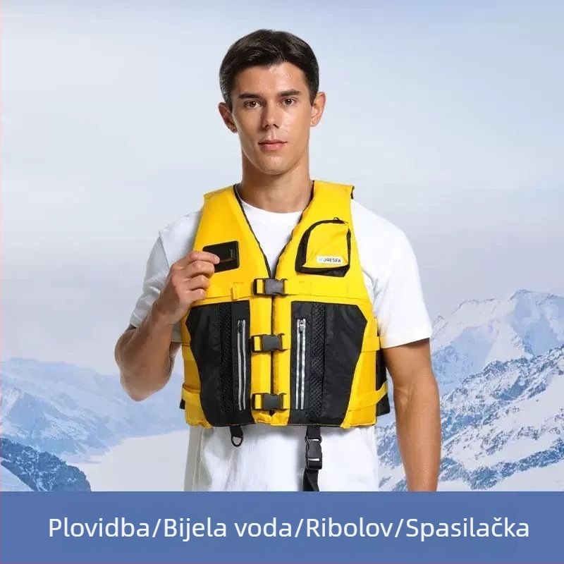 Odrasli vanjski višefunkcionalni spasilački prsluk za ribolov i plovidbu