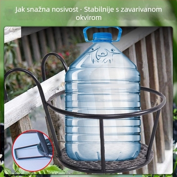 Kovani željezni viseći držač za biljke – ukras vrta za balkon ili ogradu, viseći skladišni stalak