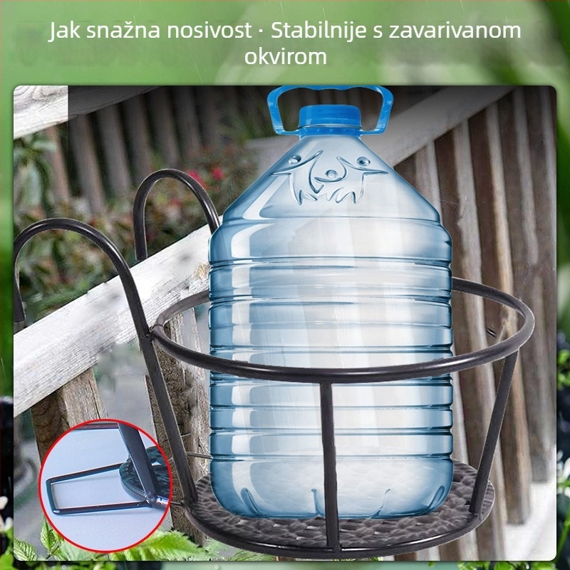 Kovani željezni viseći držač za biljke – ukras vrta za balkon ili ogradu, viseći skladišni stalak