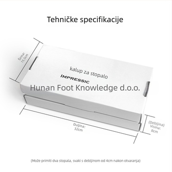 Kutija za otisak stopala za prikupljanje oblika stopala i izradu kalupa, s 3D korekcijskim ulošcima, spužvasti materijal, model Zf155, pravokutni oblik