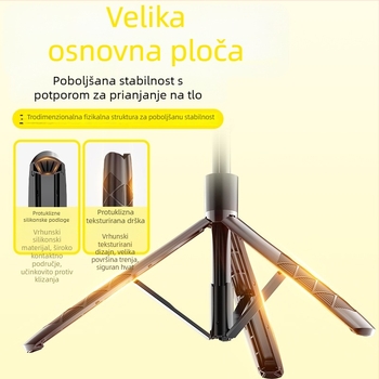 Proširena selfie štapić s trostrukim stativom, Bluetooth stabilizacija, teleskopski držač za telefon na podu, prilagodba logotipa, daljinski upravljač uključen