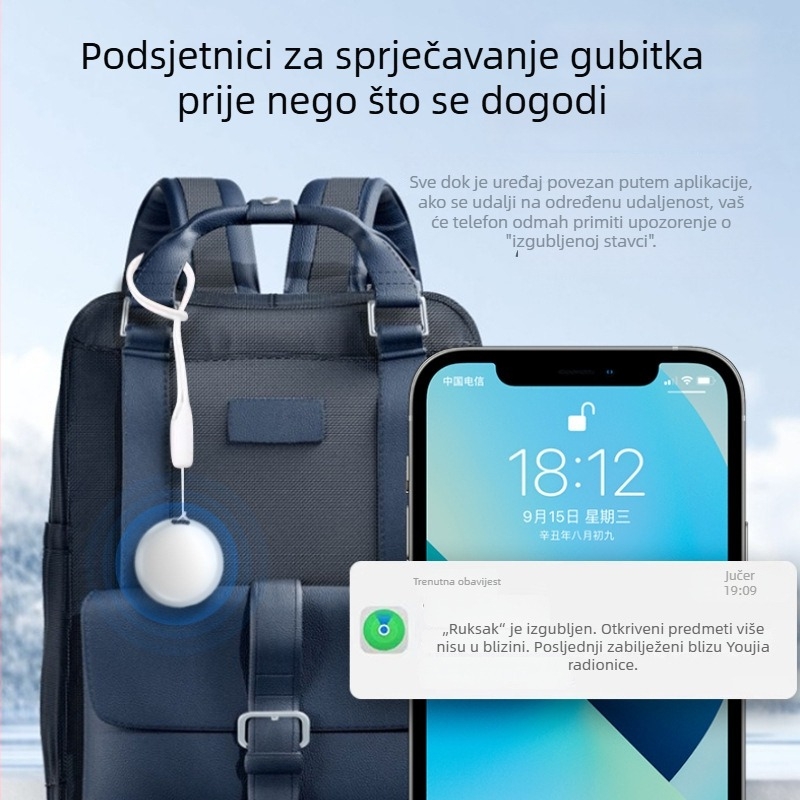 Lokalizator, pametni uređaj protiv gubitka, privjesak za automobil protiv krađe, za djecu, starije i kućne ljubimce