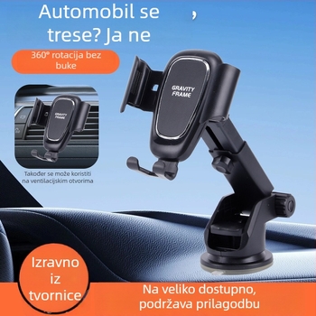 Univerzalni držač za telefon s usisnom čašom – za ploču instrument tablice, vjetrobransko staklo ili otvor za ventilaciju