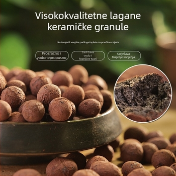 Vrtni ukrasni predmeti - Keramzitna podloga za dno posude za hidroponiju i sukulente, lagana i prozračna