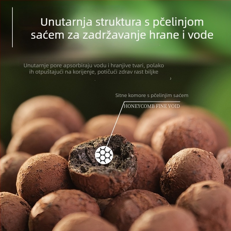 Vrtni ukrasni predmeti - Keramzitna podloga za dno posude za hidroponiju i sukulente, lagana i prozračna