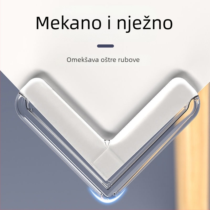 Prozirni silikon zaštitnik kut stola, debeli protiv sudara, za stolove i prozore, pravokutni kut