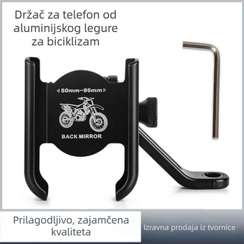 Držač za telefon od aluminijskog legura za vožnju biciklom – antivibracijski nosač za bicikl, motocikl i električno vozilo