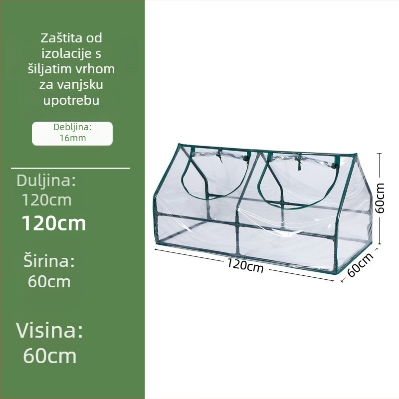 Izolirani staklenik za kućnu upotrebu - plastični okvir za izolaciju biljaka, Ginnozuru
