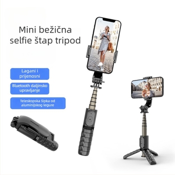 Bluetooth daljinsko upravljanje – mini selfie štap s tripodom za telefon, sve-u-jednom, aluminijska legura, model Q10