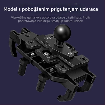 Držač telefona za motocikl, otporan na udarce i vodootporan, montiran na retrovizor vozila, pogodan za dulja putovanja s navigacijom