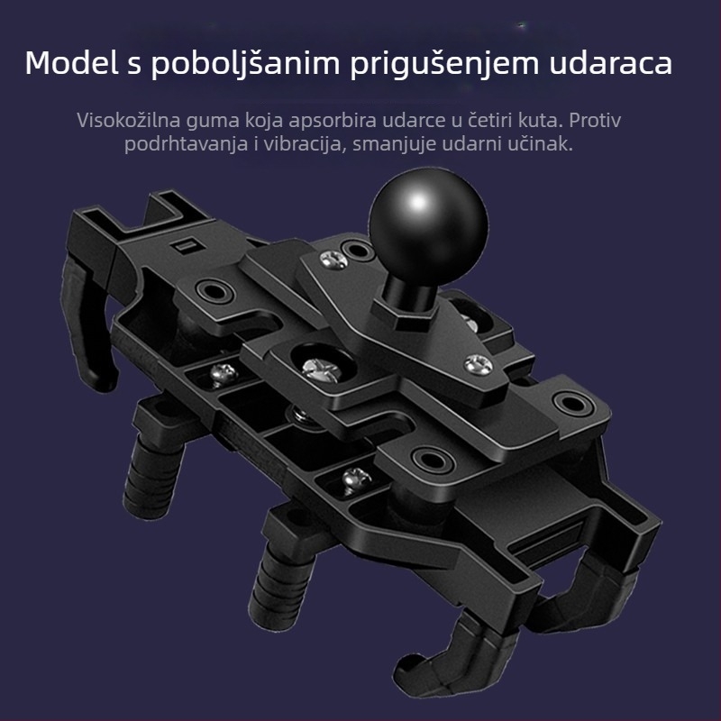 Držač telefona za motocikl, otporan na udarce i vodootporan, montiran na retrovizor vozila, pogodan za dulja putovanja s navigacijom
