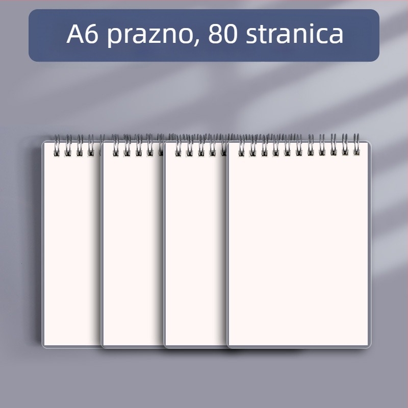 Mengjin spiralno uvezana bilježnica s mrežom, 78 stranica, papir 70 g/m², PP korica.