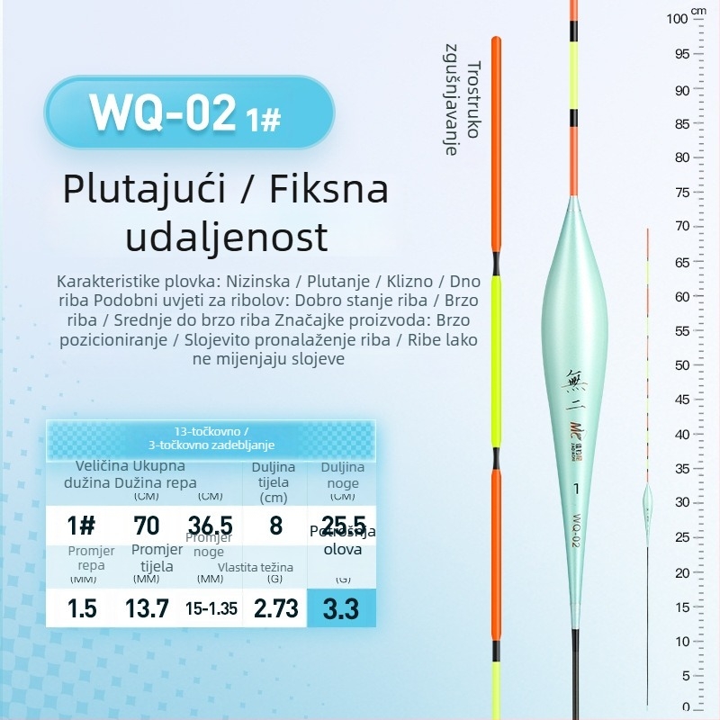 Vertikalni drift plutanj – linija s perlicama, visoka osjetljivost, plast (Brand Jiadiaoni)