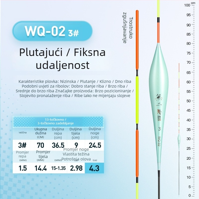 Vertikalni drift plutanj – linija s perlicama, visoka osjetljivost, plast (Brand Jiadiaoni)