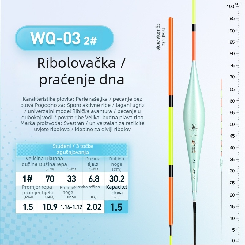 Vertikalni drift plutanj – linija s perlicama, visoka osjetljivost, plast (Brand Jiadiaoni)