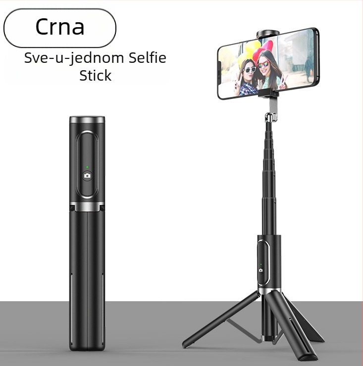 Selfie štap s Bluetooth daljinskim upravljanjem, aluminijska legura, prijenosni stolni stativ, mogućnost privatne marke
