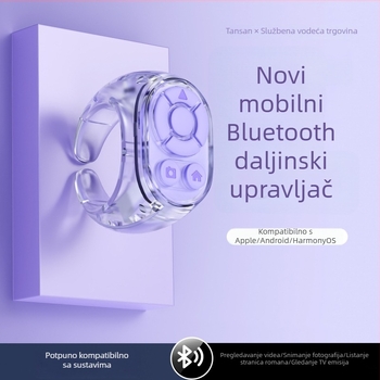 Bluetooth prsten daljinsko upravljanje za selfije i kratke videozapise – uređaj za fotografiranje i preokretanje stranica
