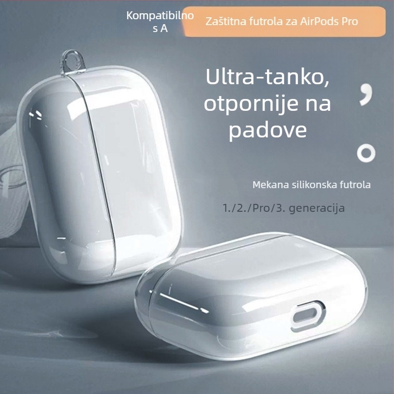 Prozirno mekano zaštitno kućište za AirPods Pro 2, Pro 3 i AirPods 4 (peta generacija)