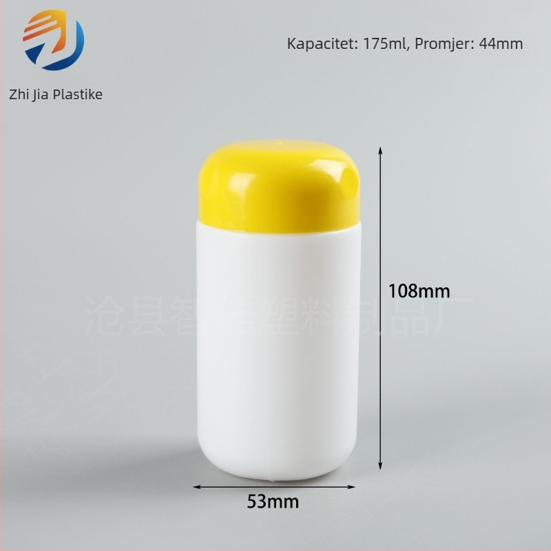 PE plastična posuda za prah s plastičnim poklopcem, prilagodljivo univerzalno pakiranje