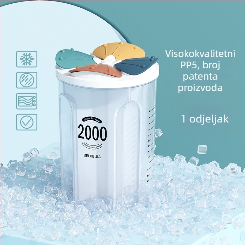 Plastična zatvorena posuda za zrna – nepravilnog oblika, prilagodljivo (Materijal: Plastika; Oblik: Nepravil; Prilagodljivo: Da)