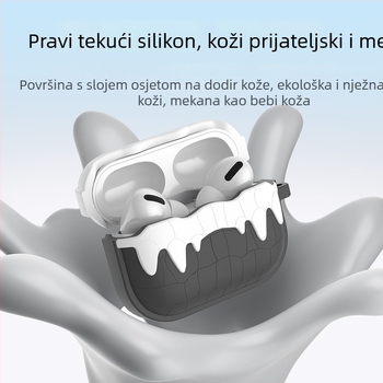 Etui za AirPods Pro 2 i AirPods 3 - tekući silikon, mekani kućište, potpuno prekrivanje, univerzalno, injekcijsko oblikovanje