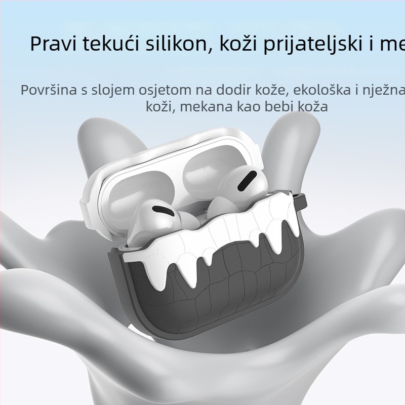 Etui za AirPods Pro 2 i AirPods 3 - tekući silikon, mekani kućište, potpuno prekrivanje, univerzalno, injekcijsko oblikovanje