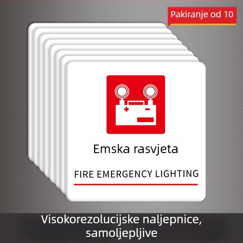 Beilong acryl požarna sigurnosna oznaka — ručni alarm gumb, prilagodljivo, zvukovno i svjetlosno signaliziranje