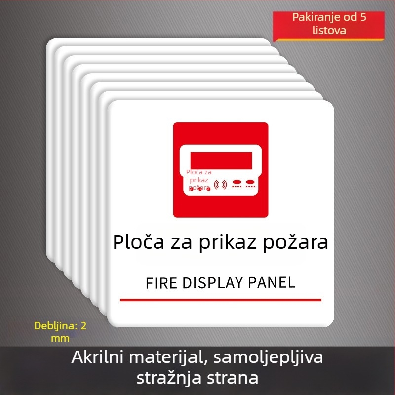 Beilong acryl požarna sigurnosna oznaka — ručni alarm gumb, prilagodljivo, zvukovno i svjetlosno signaliziranje