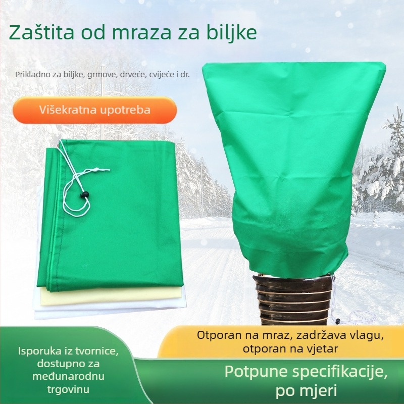 Feiyue Netkani antifrizni pokrov za voćke zimi, vrtlarstvo i poljoprivreda, s vezicom i zatvaračem