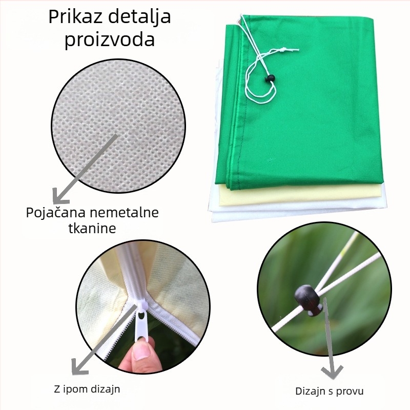 Feiyue Netkani antifrizni pokrov za voćke zimi, vrtlarstvo i poljoprivreda, s vezicom i zatvaračem