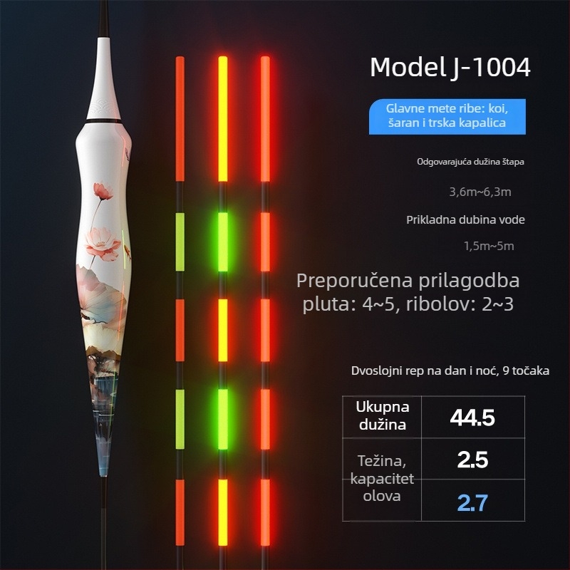 Vertikalni drift plutač – Biao sheng, kompozitni materijal, svjetleći uz promjenu boje i gravitacijsku indukciju
