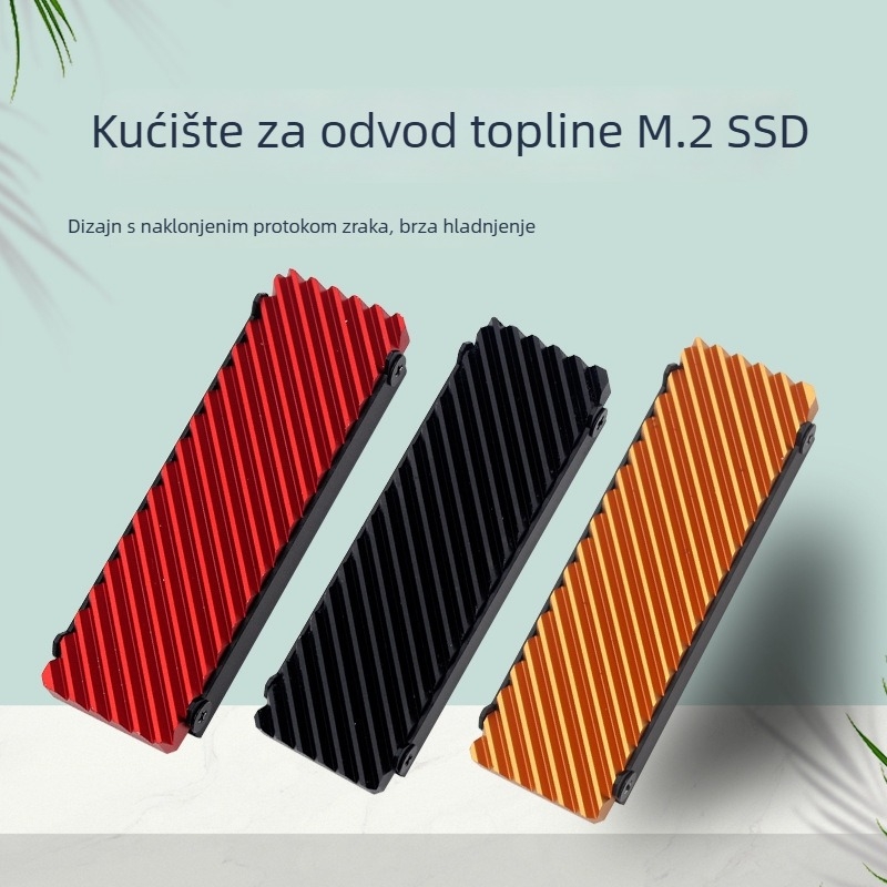 M.2 hladnjak za SSD/HDD – (aluminijski, 2 toplotne cijevi, model Gm-sr2205, za SSD/HDD)