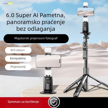 Gimbal za mobilni telefon s AI za panoramsko snimanje i livestream, s daljinskim upravljačem, IBIS stabilizacijom i LED rasvjetom