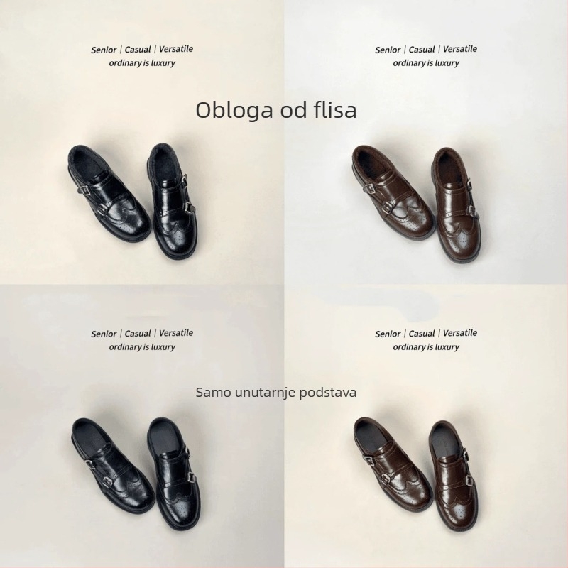 Ženske loaferice od mikrovlakana s 7 cm povećanjem visine, kvadratni vrh, gumeni potplat