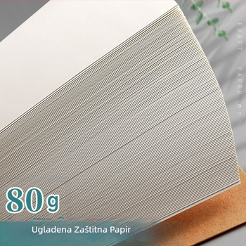 Bilježnica s labavim listovima, korica od Kraft papira, Dowling papir, 75 g/m², 200–300 stranica