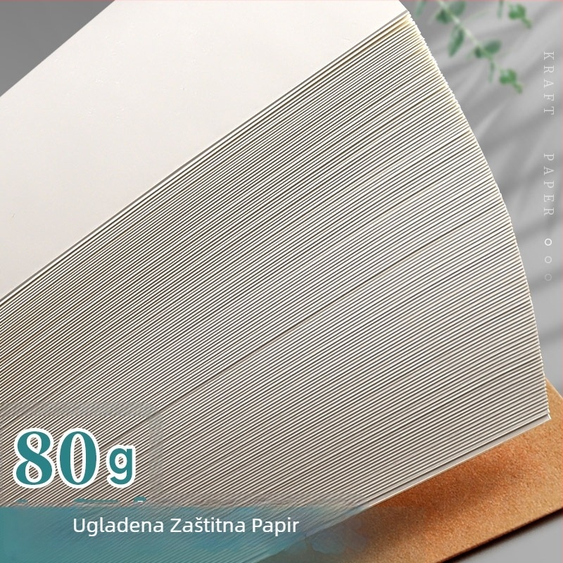 Bilježnica s labavim listovima, korica od Kraft papira, Dowling papir, 75 g/m², 200–300 stranica
