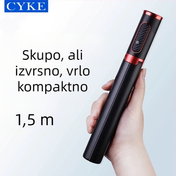 Cyke Bluetooth selfie stativ, produžen, kompaktna podna i stolna držač za telefon NCC (Materijal: aluminijska legura + ABS + PC; Bluetooth: Da; Daljinski upravljač: Uključeno; Prilagodba: Podržana)