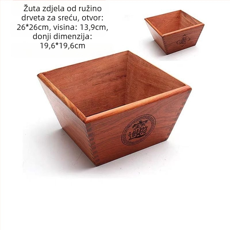Drvena mjerna posuda za rižu u vintage stilu, jednostavan modern dizajn, otporna na vlagu, kapacitet ispod 4 litara