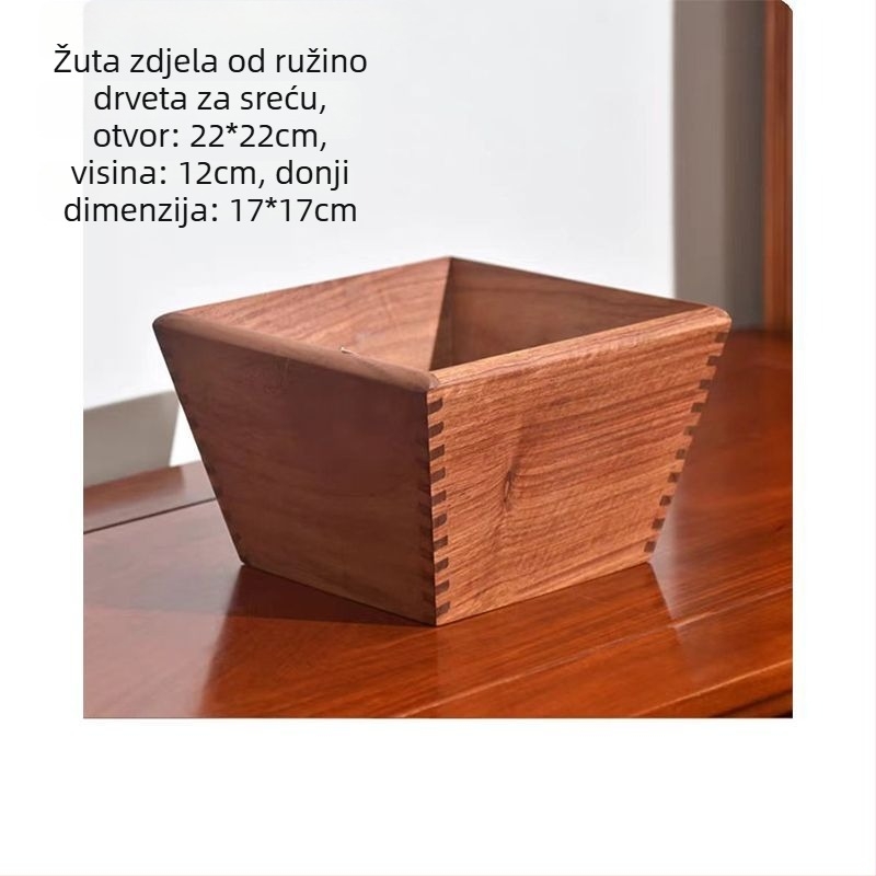 Drvena mjerna posuda za rižu u vintage stilu, jednostavan modern dizajn, otporna na vlagu, kapacitet ispod 4 litara