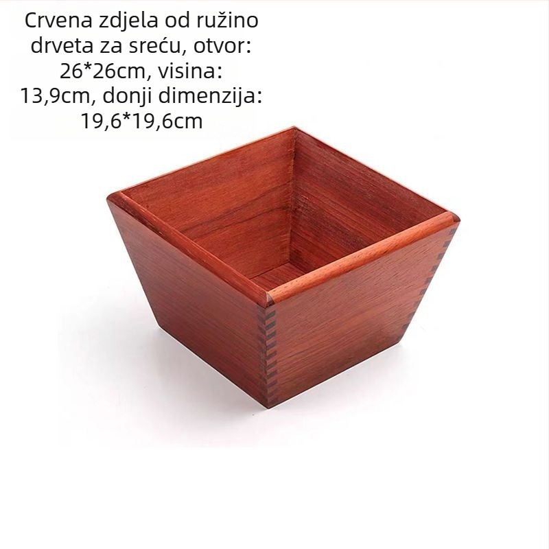 Drvena mjerna posuda za rižu u vintage stilu, jednostavan modern dizajn, otporna na vlagu, kapacitet ispod 4 litara