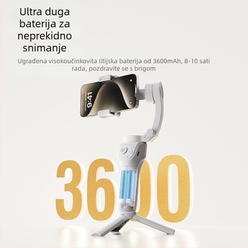 Ručni stabilizator za pametni telefon s tri osi, praćenje lica, Bluetooth, daljinski upravljač, model M01