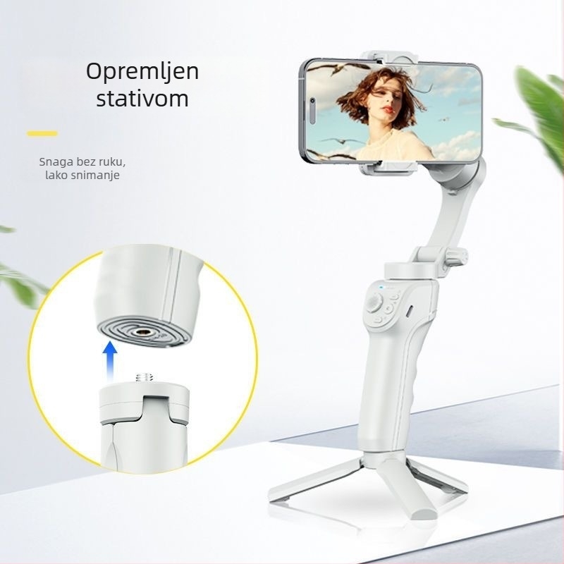 Ručni stabilizator za pametni telefon s tri osi, praćenje lica, Bluetooth, daljinski upravljač, model M01