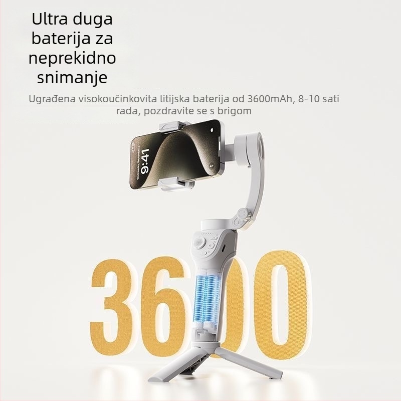 Ručni stabilizator za pametni telefon s tri osi, praćenje lica, Bluetooth, daljinski upravljač, model M01