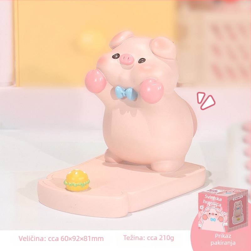 Svinjica – držač za telefon na stol, karikatura od smole za uredski dekor, poklon za rođendan za razrednog druga
