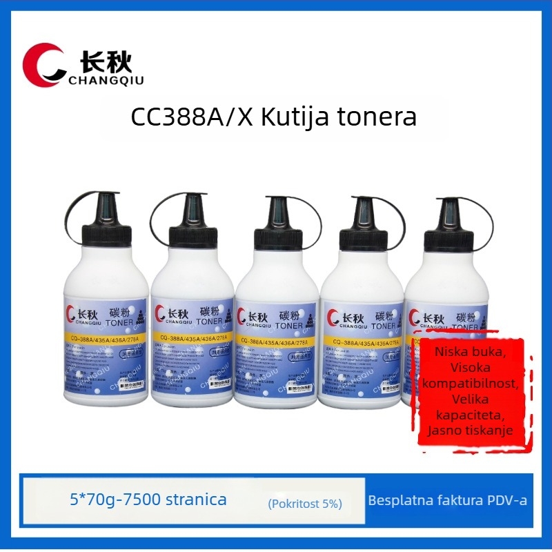 Long Autumn CC388XX toner kaseta za HP LaserJet M126a/M126nw, M1136, P1108 – 3000 stranica, visoka kapaciteta, ponovno napunjiva, kompatibilna CC388A/CC388X