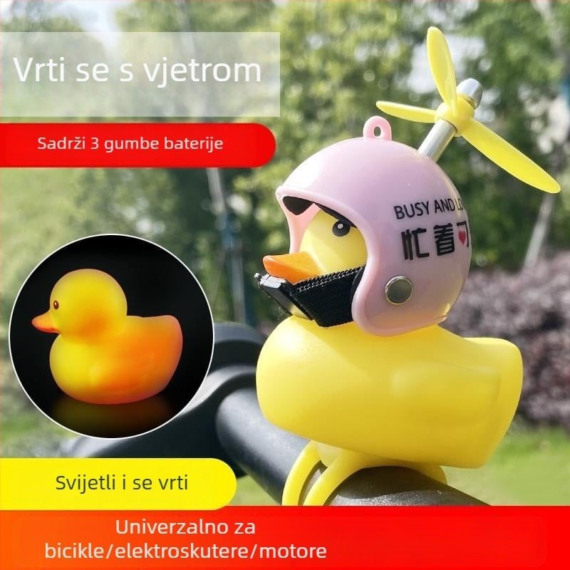 Biciklističko zvono sa ukrasom patke, od plastike, marka Senowoiry/ji r ui, model Little Yellow Duck Decoration