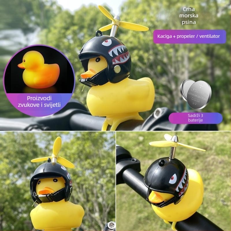 Biciklističko zvono sa ukrasom patke, od plastike, marka Senowoiry/ji r ui, model Little Yellow Duck Decoration
