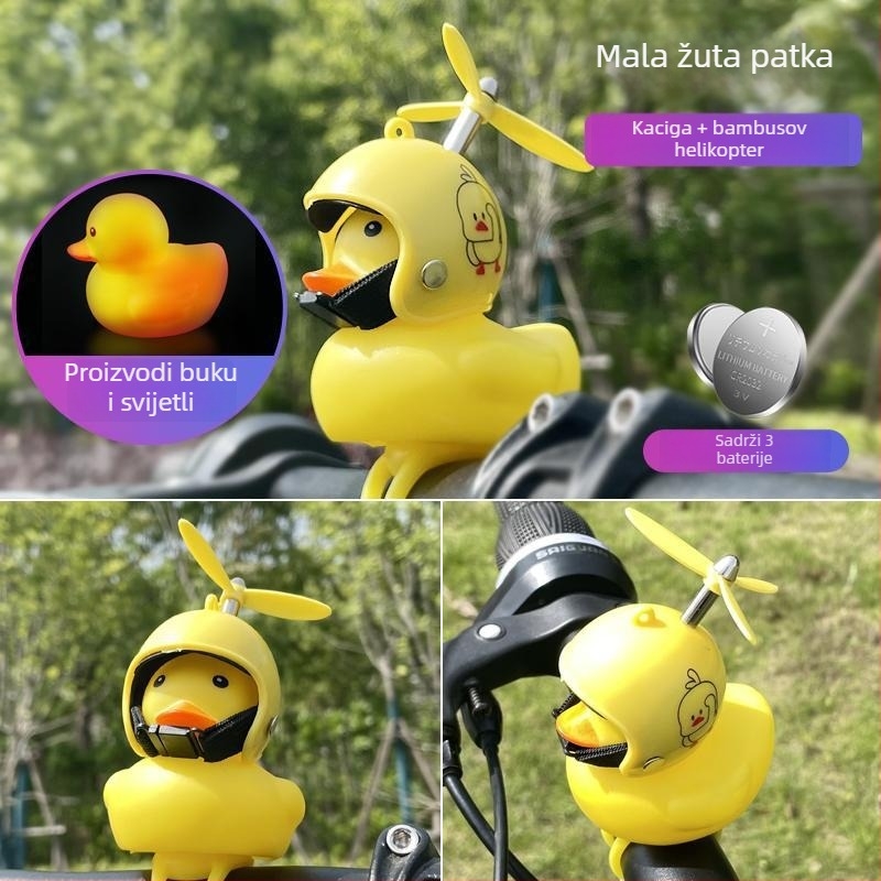 Biciklističko zvono sa ukrasom patke, od plastike, marka Senowoiry/ji r ui, model Little Yellow Duck Decoration